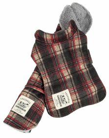 Touchdog 2-In-1 Tartan Plaided Dog Jacket With Matching Reversible Dog Mat (Color: Red, size: X-Large)