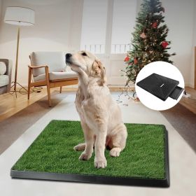 Dog Potty Training Artificial Grass Pad Pet Cat Toilet Trainer Mat Puppy Loo Tray Turf (Color: Green)