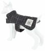 Touchdog 2-In-1 Windowpane Plaided Dog Jacket With Matching Reversible Dog Mat