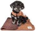 Touchdog 2-In-1 Windowpane Plaided Dog Jacket With Matching Reversible Dog Mat