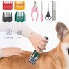 Dog Hair Clippers Set Low Noise Rechargeable Cordless For Dogs; Dog Grooming Clippers